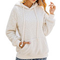 Miniatyrbillede 1 af 5: Dame Plys Sweater Frakke Snøre Hætte Sweater Lange Ærmer Casual Toppe Ny XL B