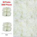 Miniatyrbilde 2 av 5: 3000 stk. Kunstige Roseblader, Blomsterblader for Romantisk Kveld, Bryllup, Fest, Arrangementer, Valentinsdag, Dekorering white