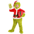 Miniatyrbillede 1 af 5: Grønt Monster Julekostume - 6 dele Julemandssæt Julemandsdragt 120