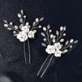 Miniatyrbilde 5 av 5: Hårnål i antikk stil med perler, super fe blomsterhårnål, klassisk hårnål
