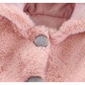 Miniatyrbillede 4 af 5: Piger Varm Vinterfrakke Hætte Faux Pels Fleece Jakke Til Småbørn Baby Red 110