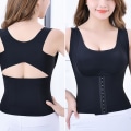 Miniatyrbild 4 av 5: 4 i 1 midjetränare bh kvinnor andningsbar shapewear bröststöd tank top 4XL Skin Color