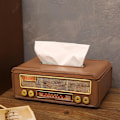 Miniatyrbild 5 av 5: Rektangulär hållare för pappersnäsdukar, retro-pappersnäsdukshållare, pappershållare, rustik hushållspappershållare för hem, kontor, restaurang, för baby Wi