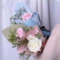 Miniatyrbillede 3 af 3: Dobbeltfarvet blomsterindpakningspapir, vandtæt gaveindpakning, blomsterhandler buketmateriale, 20 ark, 60x60 cm (13)