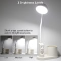 Miniatyrbillede 3 af 5: Sød Børne Skrivebordslampe Led Børnebordslampe Med Penneholder Genopladelig Studielampe Med Stjerneprojektion 3 Lysstyrkeniveauer Natlampe Til Børneværelse B