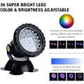 Miniatyrbillede 3 af 5: Rgb Led Akvarium Floodlight, ip68 Vandtæt, med Fjernbetjening (1 stk.) (EU Stik)