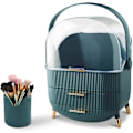 Miniatyrbillede 1 af 4: Multifunktionel Makeup Taske Støvtæt Kosmetik Opbevaringsboks, Kosmetik Hudplejeprodukter Smykke Organizer Taske Afslutningsboks Soveværelse Badeværelse Skrivebord,
