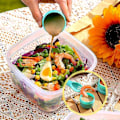 Miniatyrbild 5 av 5: Lunchlåda för barn, lunchlåda för barn med fack, matlåda med fack lunchlåda med yoghurtbehållare grön