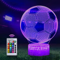 Miniatyrbillede 1 af 5: Fodbold Natlampe, 3D LED Lampe Optisk Illusion Natlampe Børn, Illusion Fodbold Nat Effekt Til Soveværelse Sengebord Pige Søn Overraskelse Fødselsdag