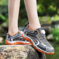 Miniatyrbillede 5 af 5: Vandrestøvler til kvinder - Lavt snørebånd - Sneakers til udendørs vandring, trekking og gåture 3D232 Gray EU 36