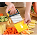 Miniatyrbild 5 av 5: Potatis , vågskuren pommes frites hyvel potatis morot hackare grönsaker crinkle