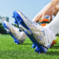 Miniatyrbillede 5 af 5: Herre Fodboldsko Spikes Fodboldsko Til Unge Ankelstøvler Atletisk Sneaker y303 WhiteBlue EU 43