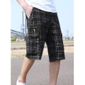 Miniatyrbillede 4 af 5: Herreternede shorts løse alsidige twill cargo shorts med talje GRAY 29