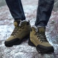 Miniatyrbilde 5 av 5: Herre Tursko Mid-Top Varm Fleece Bomullssko Fr9055 Green EU 43