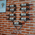 Miniatyrbillede 2 af 4: Vinstativ Væghængt Sammenklappeligt Vinflaskeholder Organizer Display Til Hjemmekøkken Barindretning 2 stk Style 3