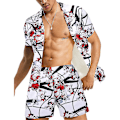 Pikkukuva 1 / 5: Miesten ylelliset rennot lyhythihaiset havaijipaita-asut COLOR 1 2XL