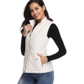 Miniatyrbilde 3 av 4: Vattert Vest med Glidelås for Kvinner, Ermeløs Jakkevest White XL