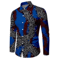 Miniatyrbilde 1 av 5: Herre Jul Halloween Langermet Knappeskjorte Casual Slim Fit Dress Skjorter Q1 2XL
