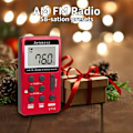 Miniatyrbilde 4 av 5: V112 Liten Mini Radio, Lommeradio med Hodetelefoner, FM AM, Batteri, Sleep Timer, for Jogging, for Seniorer