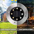 Miniatyrbilde 3 av 5: LED Innfelt Spot Dimbart Mini Innfelt Solcelle Spotlights Ekstra Flat LED Spotlight Varm Solcellelampe