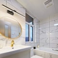 Miniatyrbillede 5 af 5: 12w LED Badeværelsesspejl Lys 50cm, IP44, 180° Roterbar, Varm Hvid 3000k, Sort