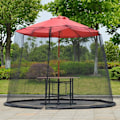 Miniatyrbillede 1 af 4: Myggenet til parasol, myggenet til pavillon - Udendørs haveparasol bord skærm parasol myggenet dækning myggenet dækning