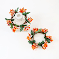 Miniatyrbilde 2 av 5: Blomsterkrans Serviettringholdere, Høstserviettringer (4 stk)