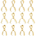 Miniatyrbilde 1 av 5: 36 stk. 3 Stiler Gullfargede Klypebeslag 304 Rustfritt Stål Ispigg Klypebeslag Charms Låser Koblinger for DIY Håndverk Smykkefremstilling Hull 3,5-4mm Lang
