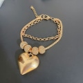 Pikkukuva 1 / 3: Riippukoru Sydänriipus Yksinkertaiset Korvakorut Rannekoru Kaulakoru Kolmiosainen Setti Bracelet