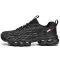 Miniatyrbillede 2 af 5: Mænds Sports Løbesko Fiskeskæl Flyvende Vævet Sneakers Fr9127-P Black EU 44