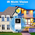 Miniatyrbillede 2 af 5: Miuline Trådløs Video Dørklokke Fjernbetjent Video Dørklokke Kamera Intelligent Visuel Dørklokke Med Gratis Cloud-lagring Genanvendelig Wifi Sikkerheds Dørklokke 2-vejs
