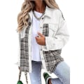 Pikkukuva 2 / 5: Naisten napilliset denimtakit, pitkähihaiset vapaa-ajan paidat White XL