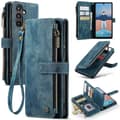 För Samsung Galaxy A34 5G CaseMe C30 Multifunktionellt Läderfodral Blue