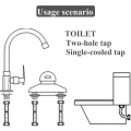 Miniatyrbild 4 av 5: 1 st flexibla rör för badrum/kök/toalettkranar British Standard Pipe M10 X1/2 Passform 500 mm lång