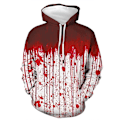 Miniatyrbillede 1 af 5: Halloween Blodig Hættetrøje til Mænd, Hættetrøje style 2 XL