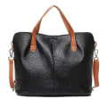 Miniatyrbild 3 av 5: Kvinnor 2 i 1 PU Läder Shopper Tote Väska Stor Axelväskor Crossbody Väska Red