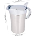 Miniatyrbillede 2 af 5: Dobbeltisoleret Sovsebåd, 750 ML Sovsekande Sovsesovsebådskrukke Serveringskande med Låg (Stor 750ml)