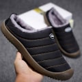 Miniatyrbillede 5 af 5: Mænds Tøfler Varme Vinterstøvler Til Kvinder Indendørs Hus Slip On Med Bomuld Udendørs 2Kby-6 Black 38