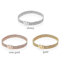 Miniatyrbillede 5 af 5: Vævet Armbånd Dame Smykker Charm Basis Stil Kæreste Fødselsdagsgave 18cm Gold