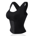 Miniatyrbillede 1 af 5: 4-i-1 Taljetrænere BH Kvinder Åndbart Shapewear Bryststøtte Tanktop XL Black