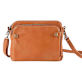 Miniatyrbild 1 av 5: Crossbody PU-läder axelväska för kvinnor, casual elegant, flerskiktskopplingar Brown