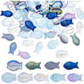Miniatyrbild 1 av 5: 1 Ask 90 st Fiskarpärlor Fiskglaspärlor Bulk Elektropläterad Frostad Blå Fisk Djurpärla Sommar Hav Ocean Djur Dubbelsidiga Lösa Distanspärlor för