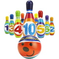 Miniatyrbild 5 av 5: Barn Bowling Leksak Set, Småbarn Inomhus Utomhus Aktivitet Lek Spel, Mjuk 10 Skum Käglor & Två Bollar Lekset, Pedagogisk, Födelsedagspresent För 18 24 Månader
