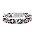 Miniatyrbillede 4 af 5: Retro Armbånd i Rustfrit Stål til Mænd Kædearmbånd Fødselsdags Smykkegave Black