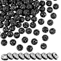 Pikkukuva 1 / 5: 1 Laatikko 100 kpl polymeerisavi strassi pyöreitä helmiä ja 10 kpl messinki strassi välihelmiä Jet PP13 (1,9~2mm) 6 riviä strasseja 10mm Reikä: 1,5mm 110kpl/ltk