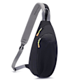 Miniatyrbild 1 av 5: Multifunktionell Vattentät Messenger Bag Fritidsaxelväska Sport Bröstväska black