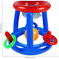 Miniatyrbillede 3 af 5: Pool Legetøj Sæt Oppustelig Swimmingpool Basketballkurv Sæt Med Bolde Og Oppustelig Ringkast, til Børn Og Voksne Swimmingpool Legetøj 1 Kurv