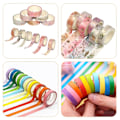 Miniatyrbilde 4 av 5: 16 Ruller Washi Tape Sett, Blomster og Regnbue Dekorativ Maskeringstape for DIY, Bullet Journal, Gaveinnpakning