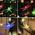 Miniatyrbilde 3 av 5: Solcelle Lyslenke 50 LED Libelle Lyslenke med 8 Lysmoduser Vanntett Belysning