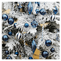 Miniatyrbild 2 av 5: Julgranskulor för juldekorationer, 40 st julgranskulor Blue